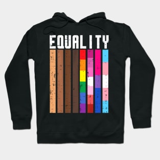 Equality Black Lgbt Pride Rainbow Lesbian Gay Bi Trans Hoodie